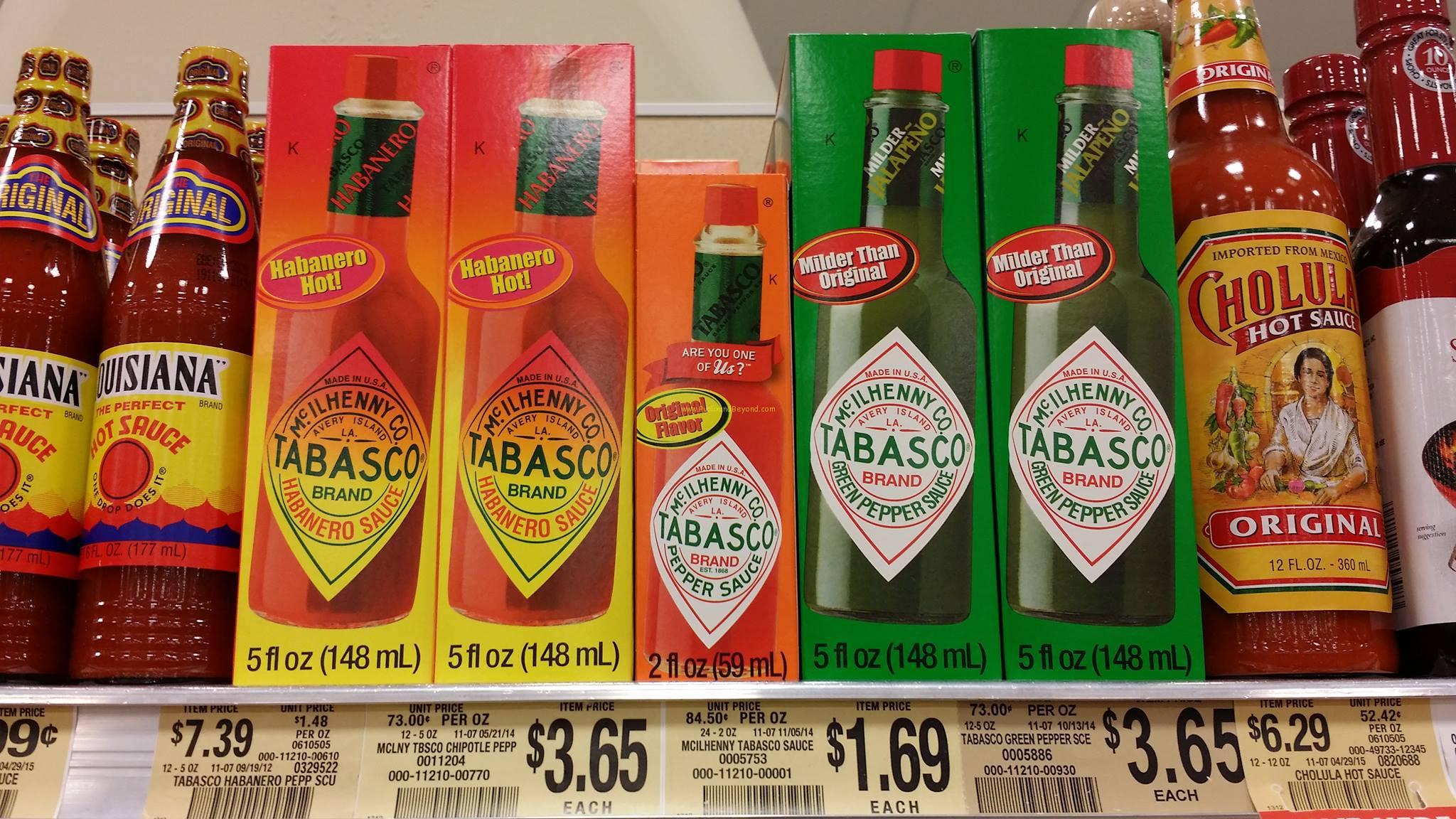 Tabasco Sauce as low 69 each Publix and Beyond