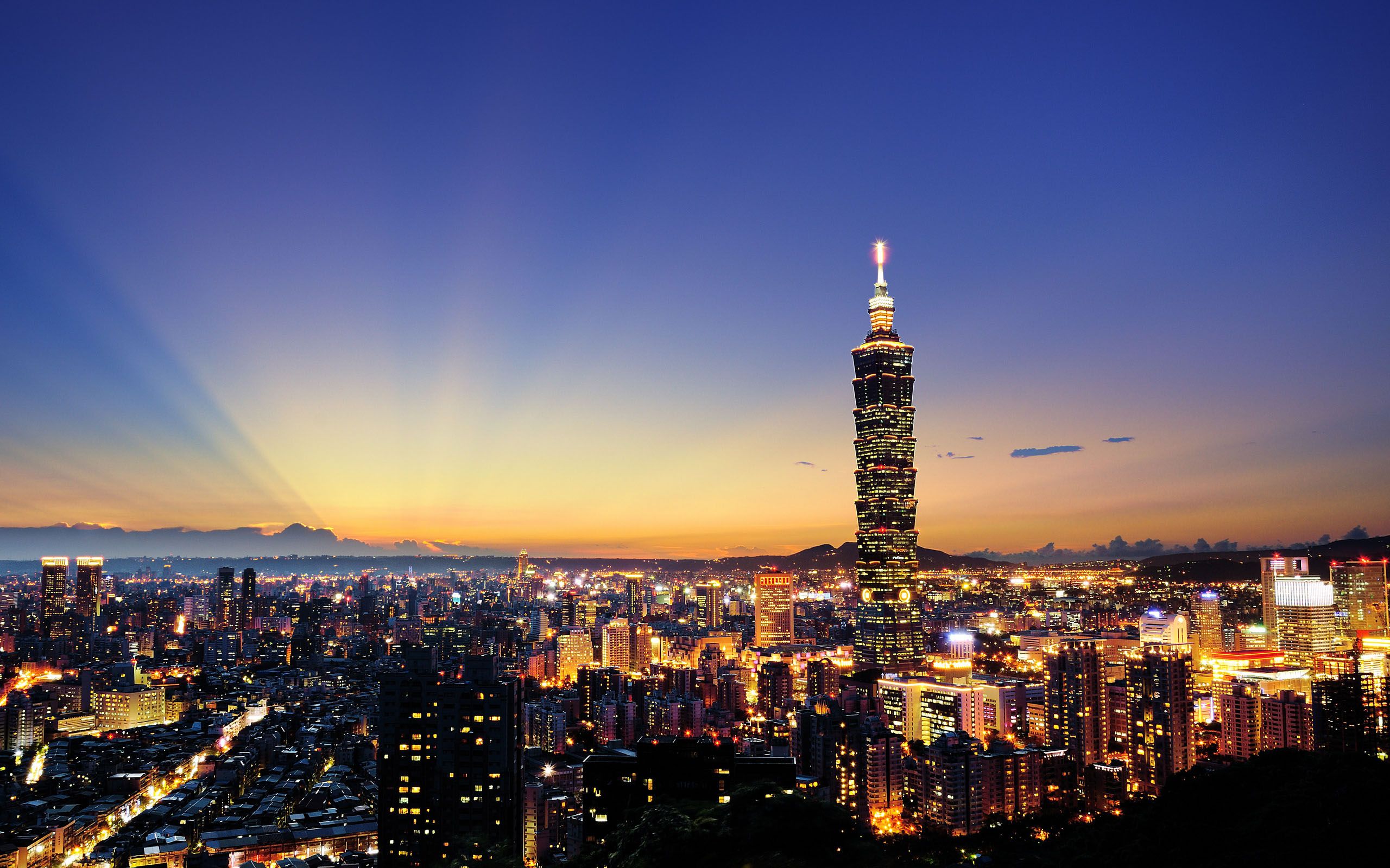 Taipei 101 Night Lights Wallpaper - Travel HD Wallpapers