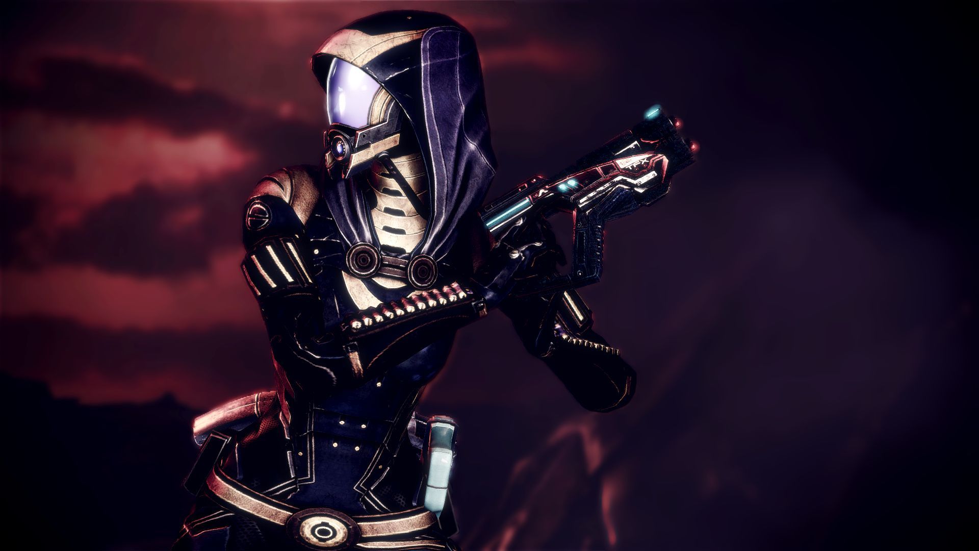 Mass Effect Tali Zorah Warrior sci-fi cyborg wallpaper | 1920x1080 ...