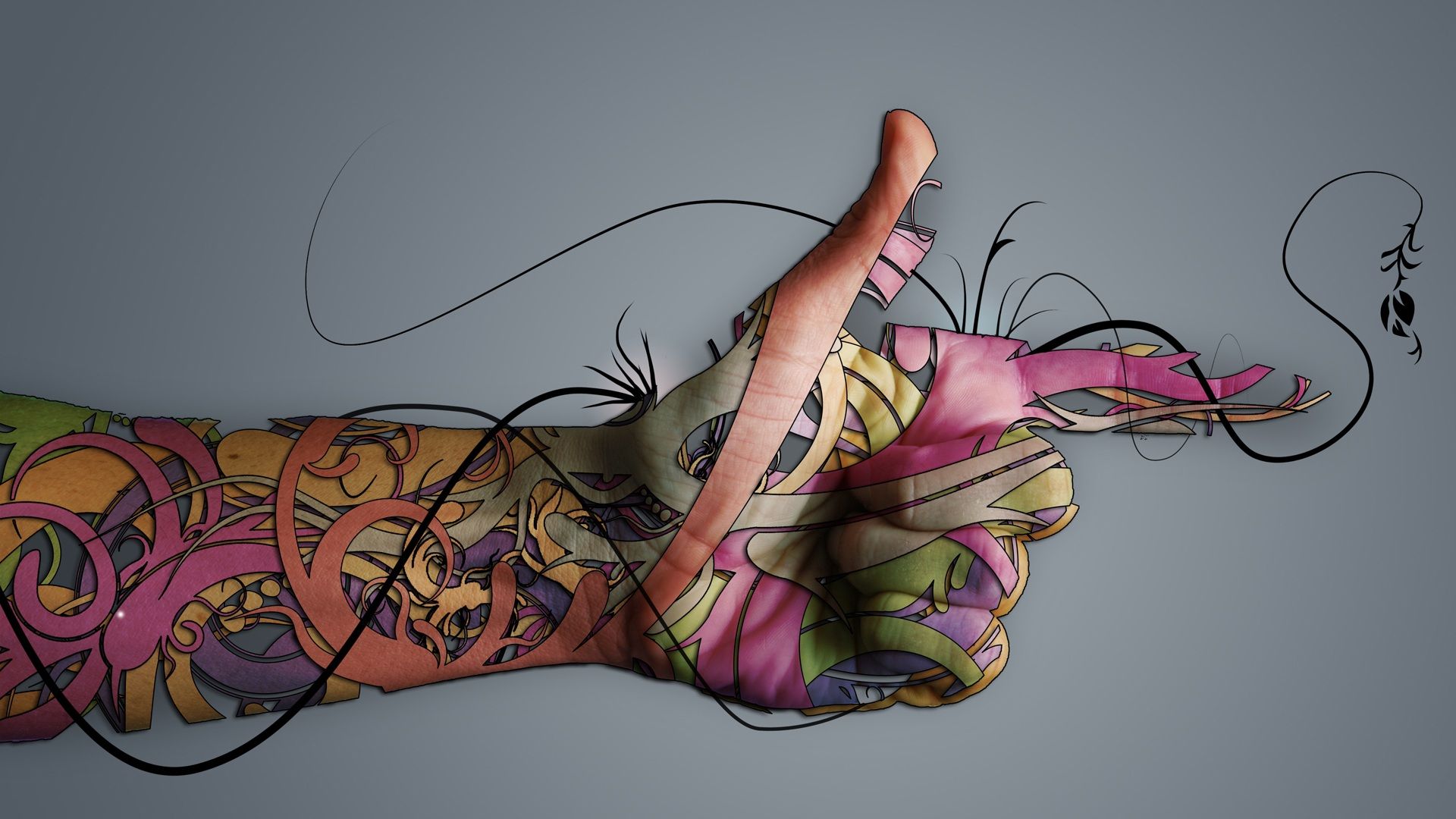 Art Abstract Hand Tattoo Wallpaper Pics #12121 Wallpaper | High ...