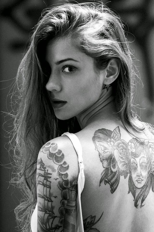 Beautiful Girl Tattooed Back iPhone 4s Wallpaper Download | iPhone ...