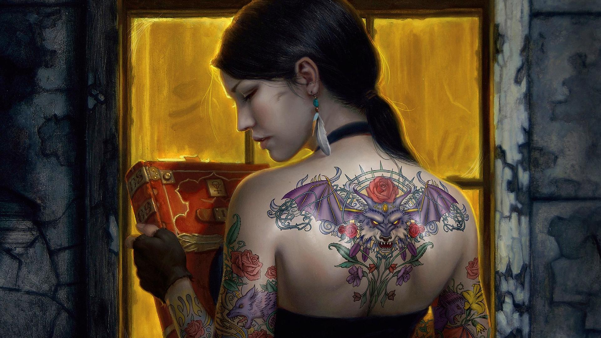 Wallpapers Koi Fish Tatto Girl With Oriental Tattoos Tattoo Girls