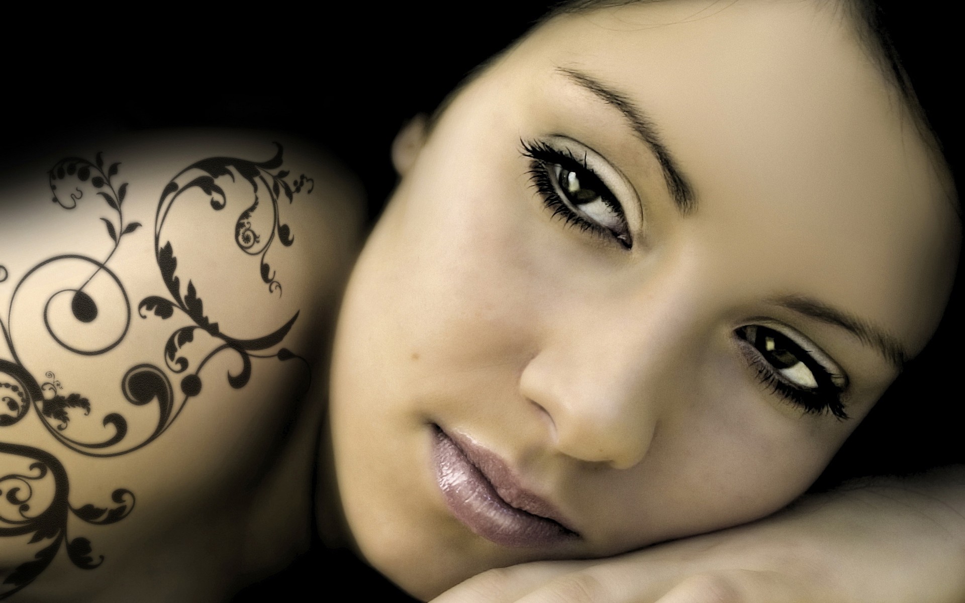 Tattoos Women Faces : Desktop and mobile wallpaper : Wallippo