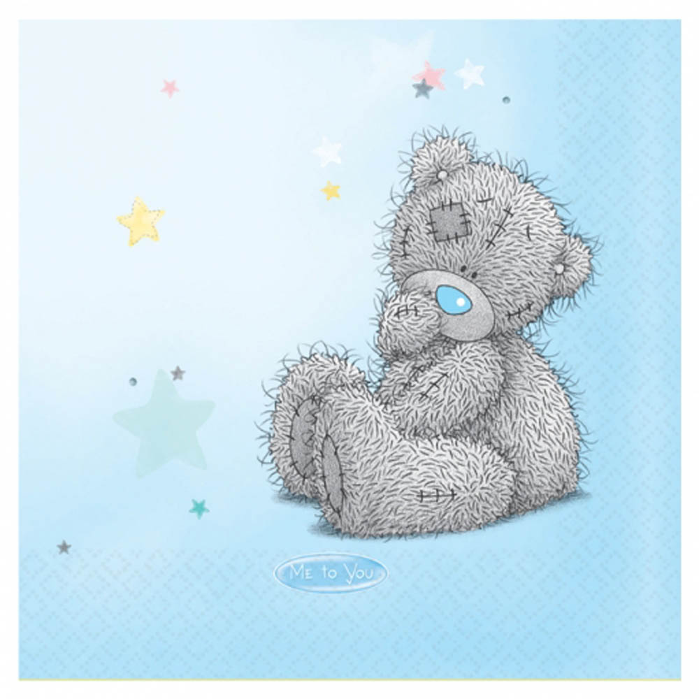 16 ME TO YOU Cute Blue Tatty Teddy Party 33cm Paper Napkins PS | eBay