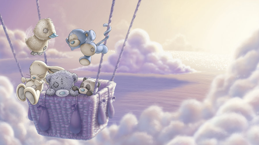 Tatty Teddy and My Blue Nose friends sky scape by ShaneMadeArt