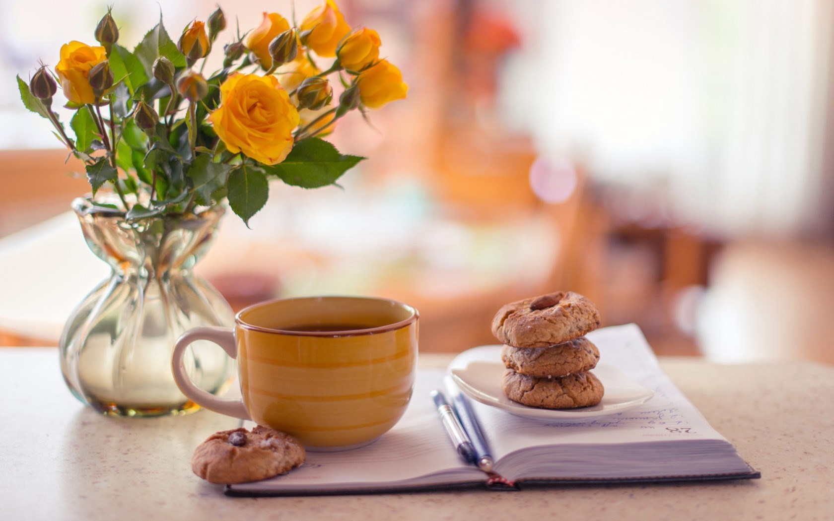 Cup Of Tea with Biscuits Wallpapers