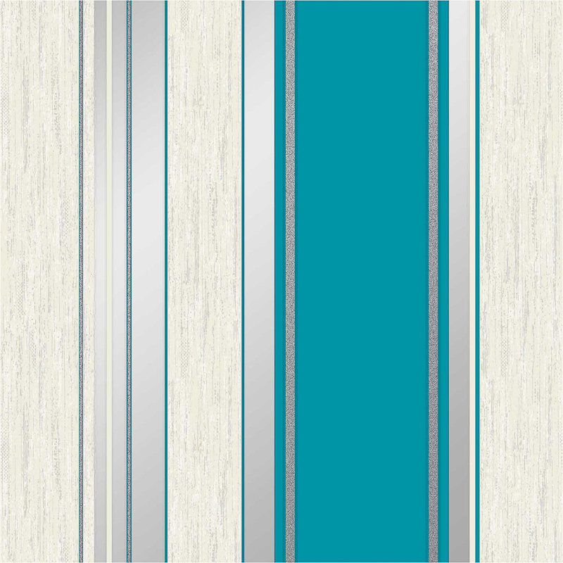B&M: Vymura Synergy Stripe Wallpaper - Teal | Decorating, DIY