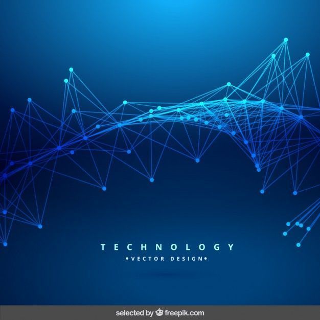 Blue technology abstract background Vector Free Download