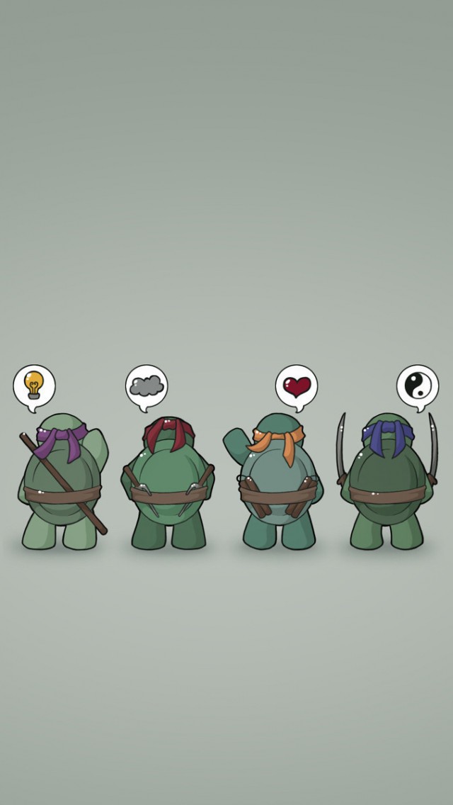 Funny TMNT Teenage Mutant Ninja Turtles iPhone 5 Wallpaper / iPod ...