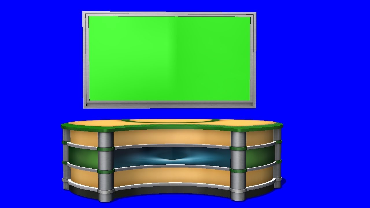 Virtual TV Studio Background - green screen - YouTube
