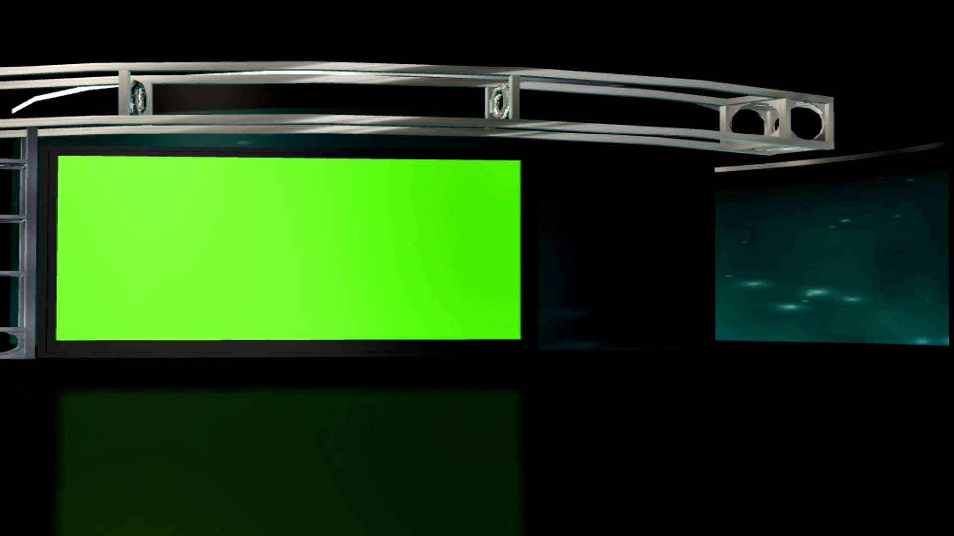 FREE HD Virtual Studio Set 2, Background loop with green screen tv