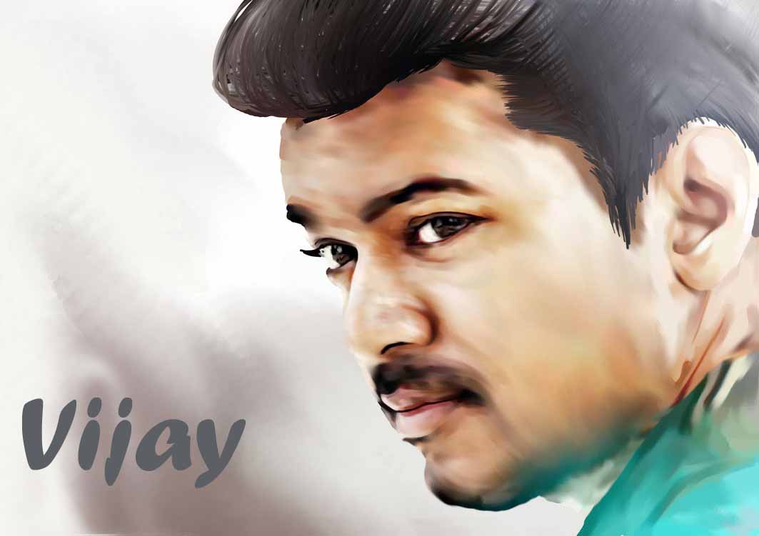 Wallpaper Vijay Oil Painting