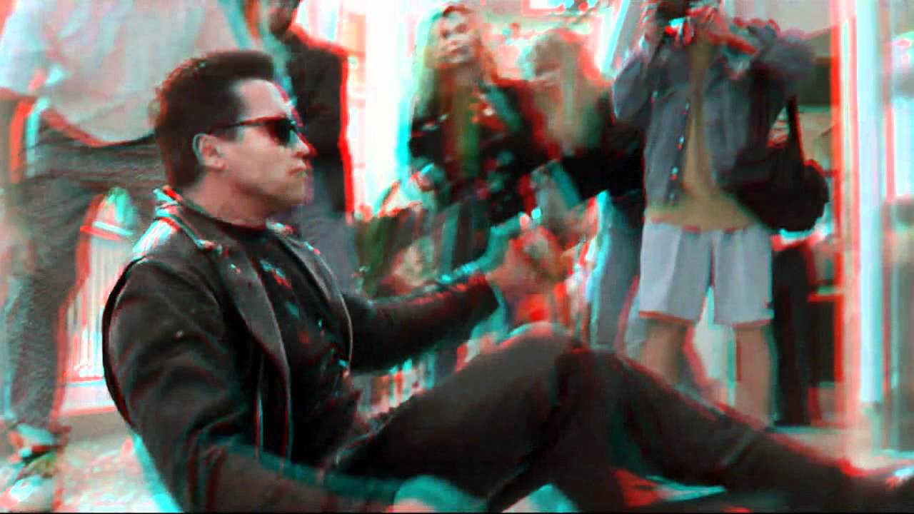 Terminator 2 anaglyph wallpaper red cyan - YouTube