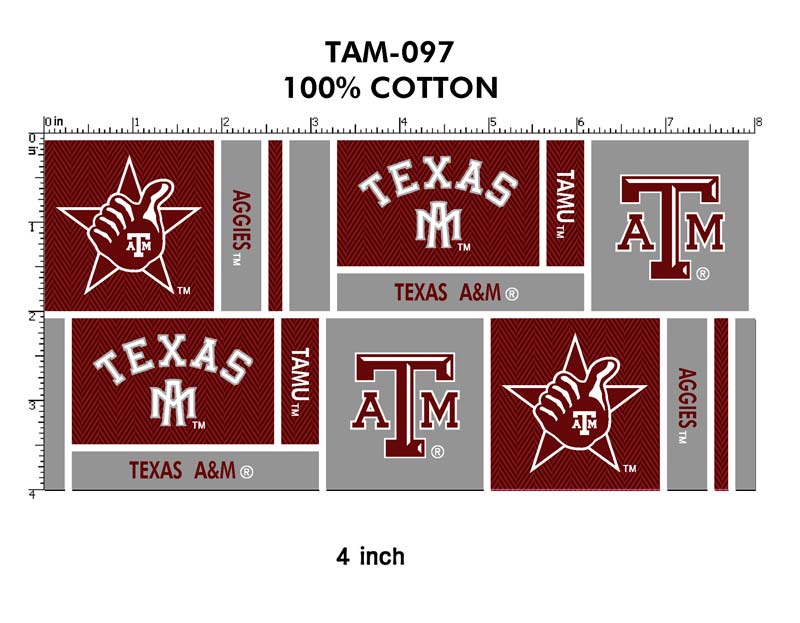 Texas A and M University Fabric Super Soft Collegiate Classic