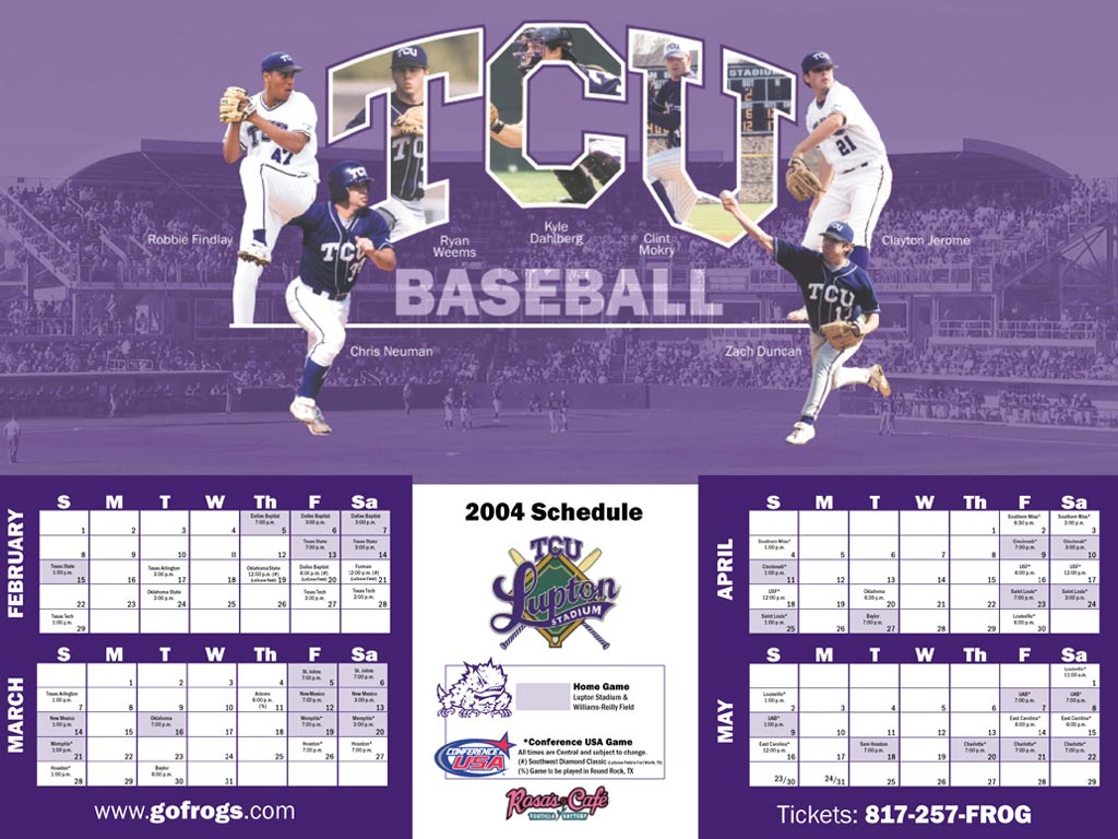 GOFROGS.COM - 2004 Baseball Wallpaper - TCU Horned Frogs Official ...