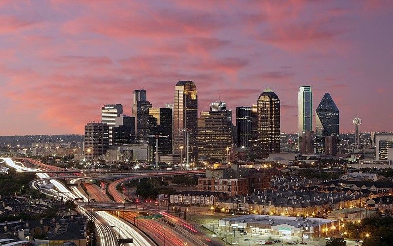 Dallas, Texas, Skyline At Dawn Wallpaper free desktop backgrounds ...