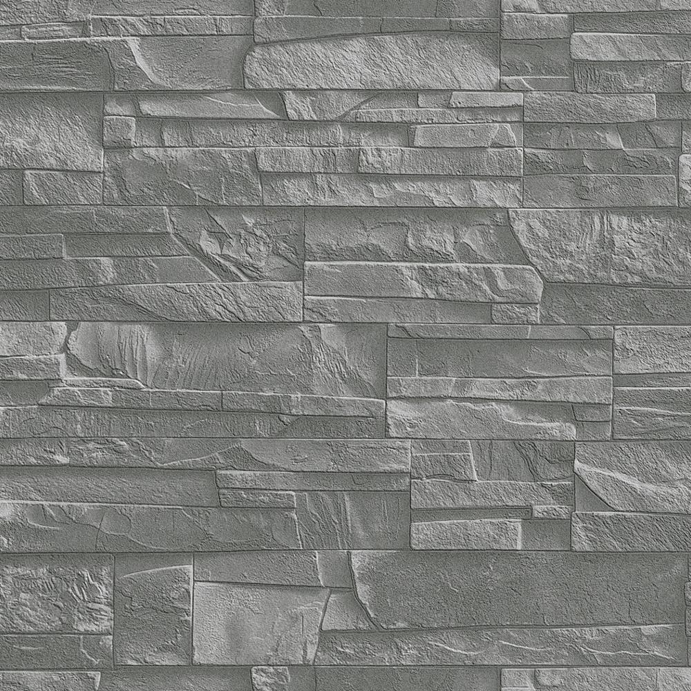 New Rasch Factory Slate Brick Pattern Stone Faux Effect Textured