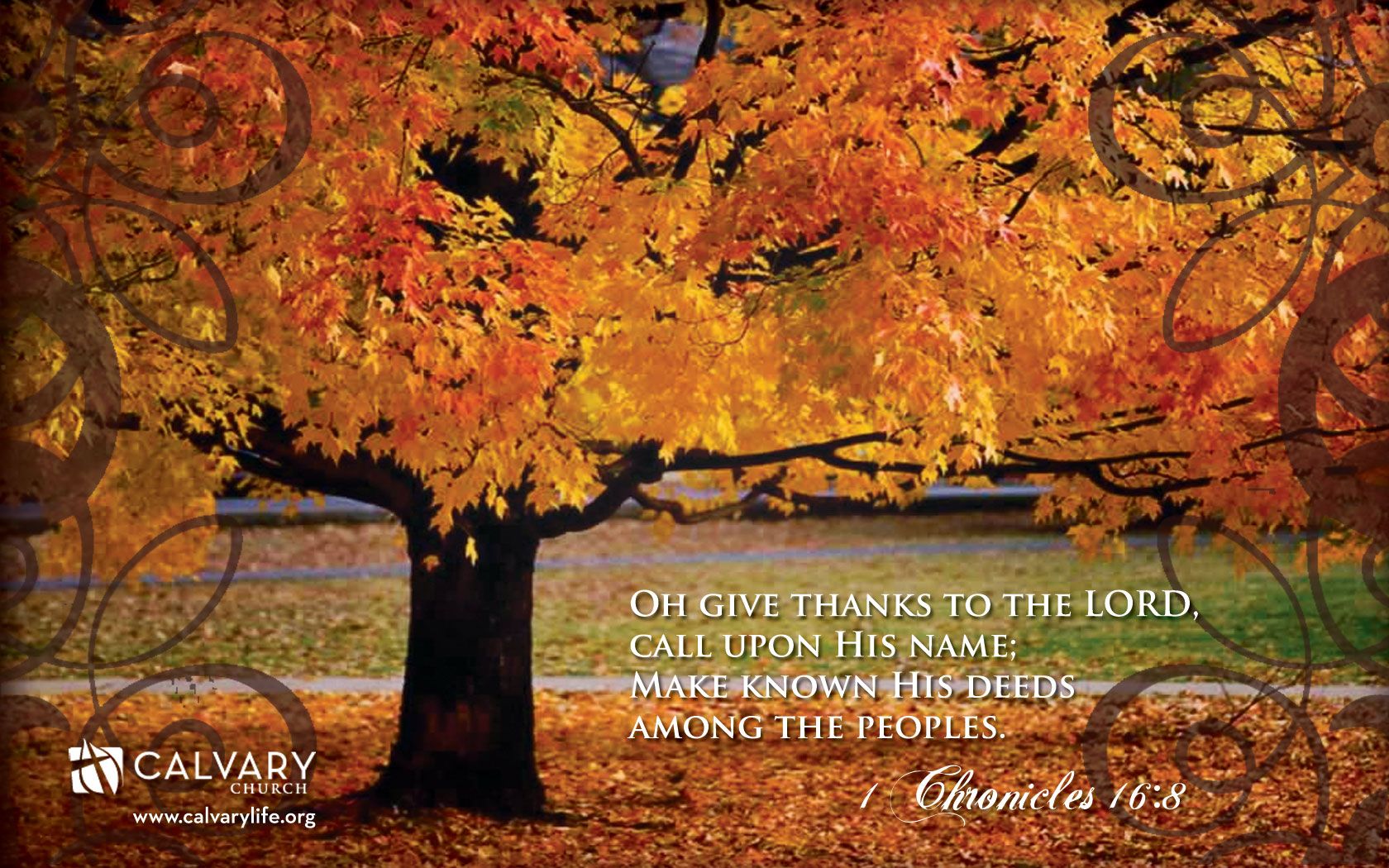 1 Chronicles 16:8 - Give Thanks Wallpaper - Christian Wallpapers ...