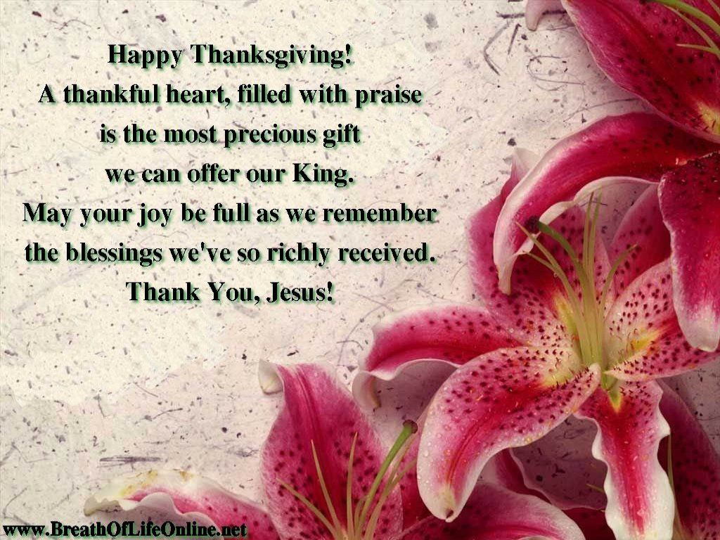 Thanksgiving - Breath Of Life Online Ministry
