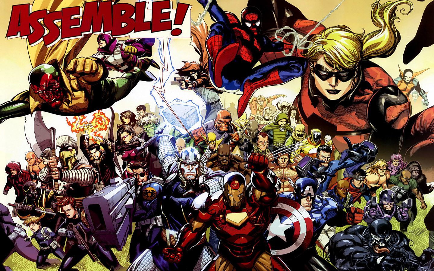 Cartoons Avengers comics Marvel Comics wallpaper 1440x900