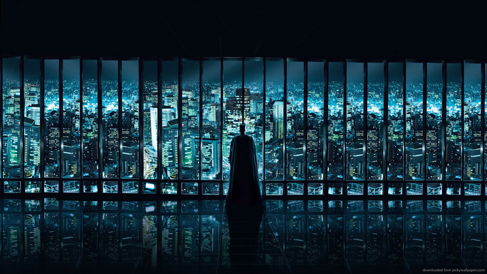 Download 1600x900 The Dark Knight Wayne Tower Wallpaper