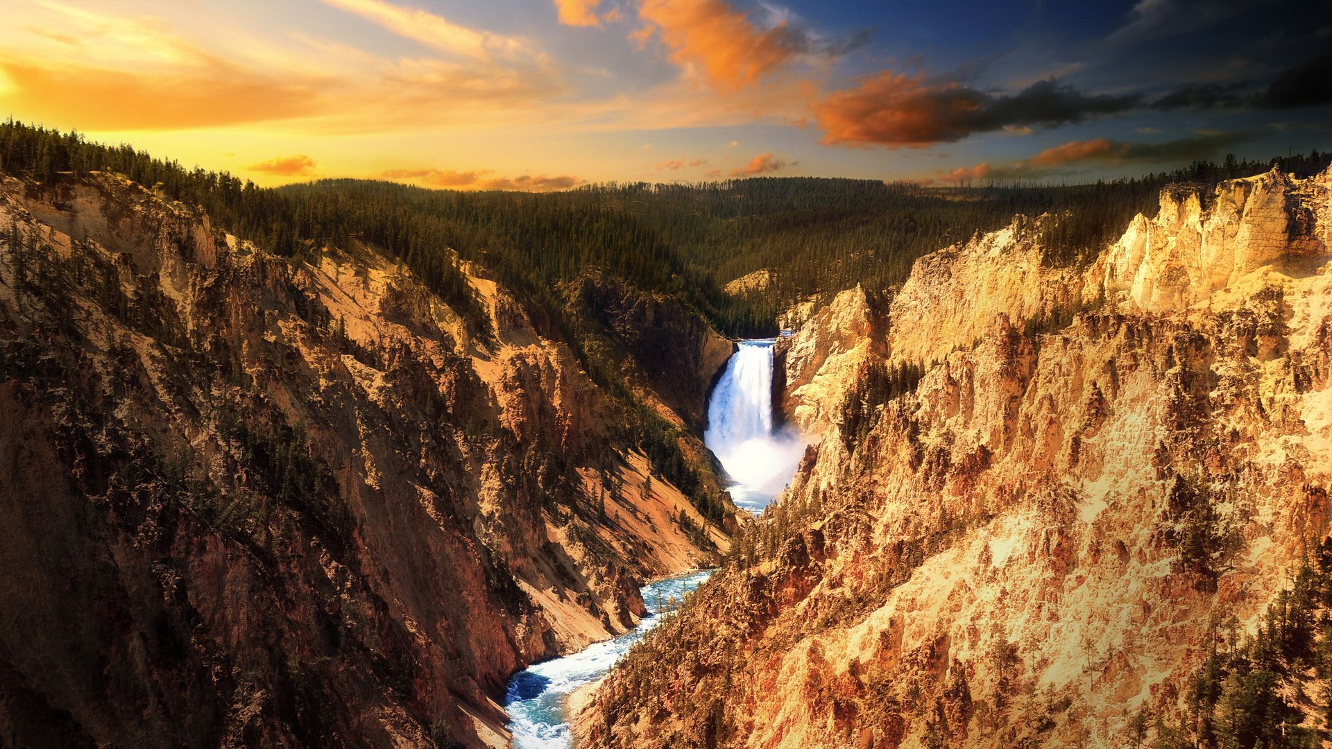 Canyon Waterfall HD Wallpaper | 1920x1080 | ID:29863