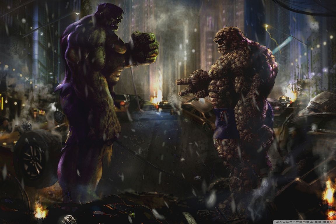 Hulk vs Thing HD desktop wallpaper : High Definition : Fullscreen