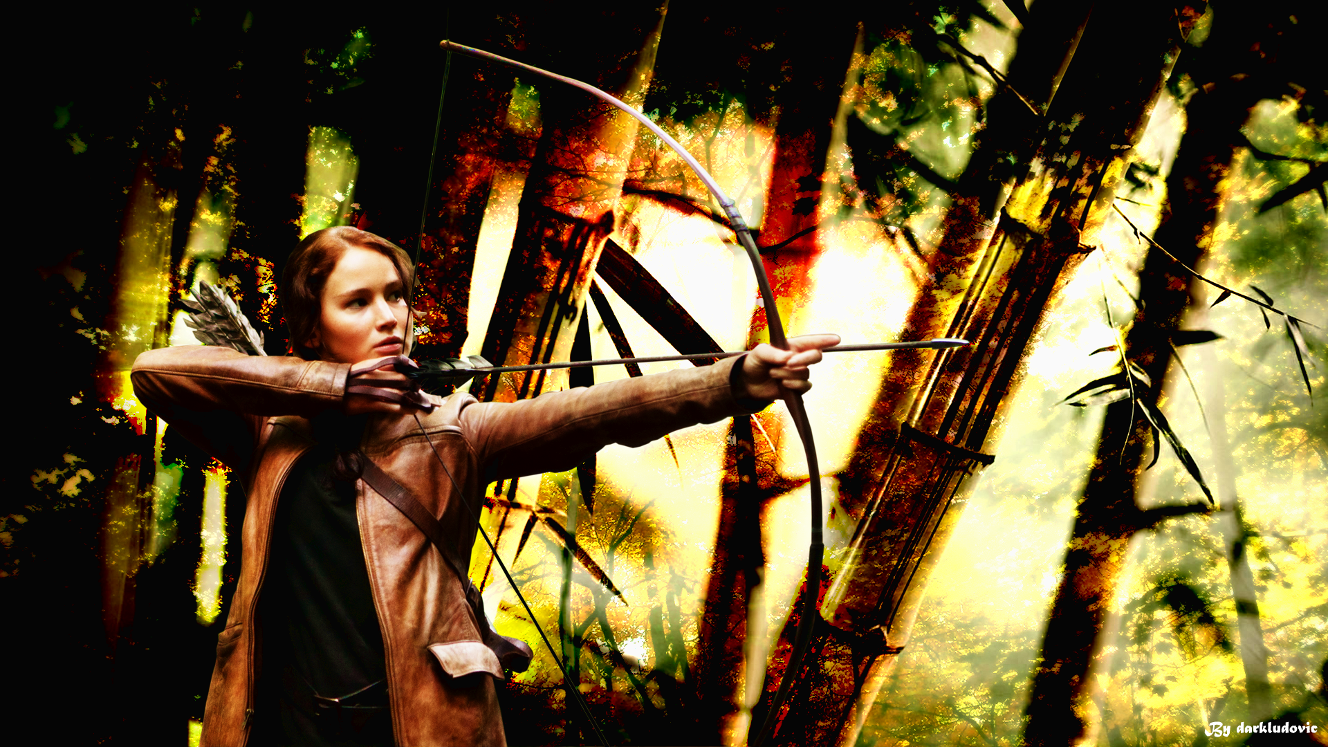 Jennifer Lawrence Hunger Games wallpaper by darkludovic on DeviantArt