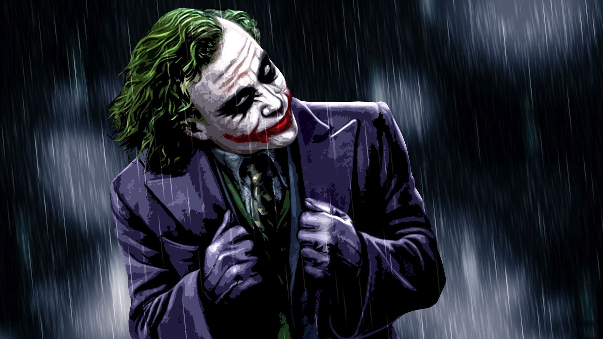 The Joker in the rain - The Dark Knight Wallpaper 25544