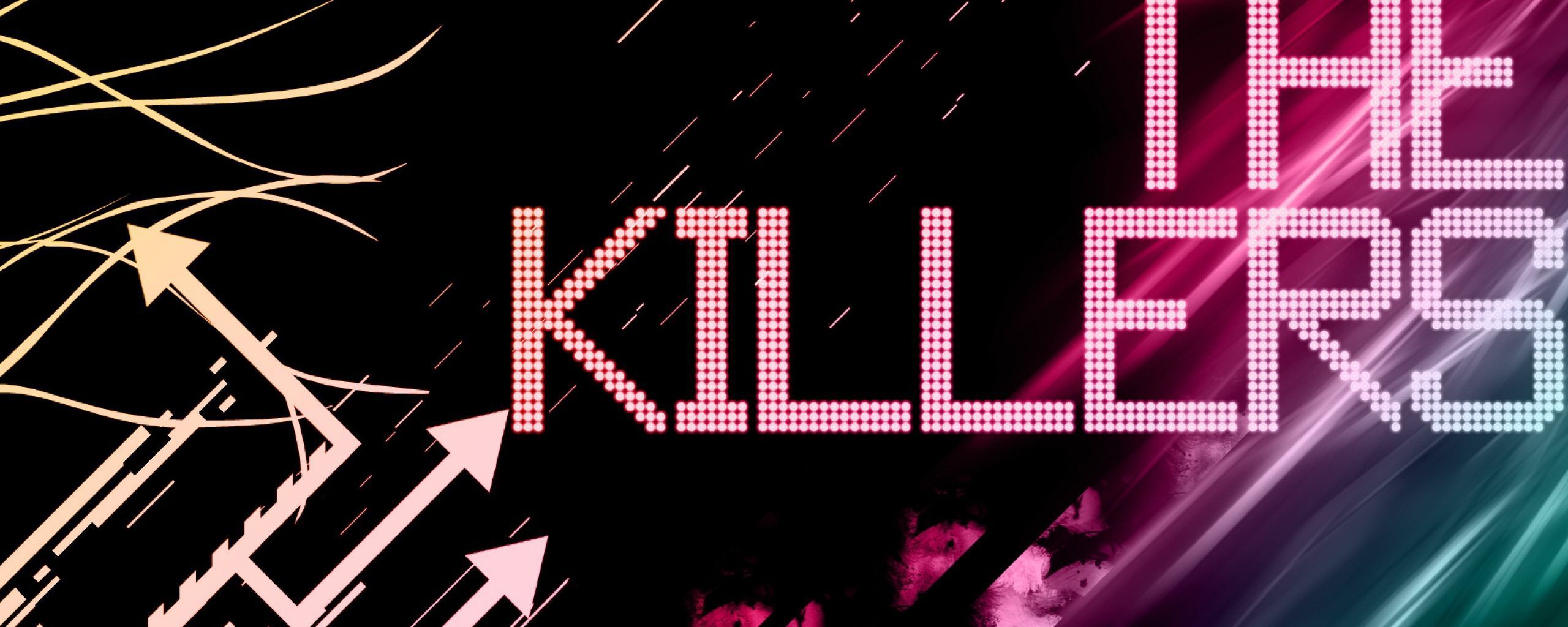 Download Wallpaper 2560x1024 The killers, Name, Graphics, Arrows ...