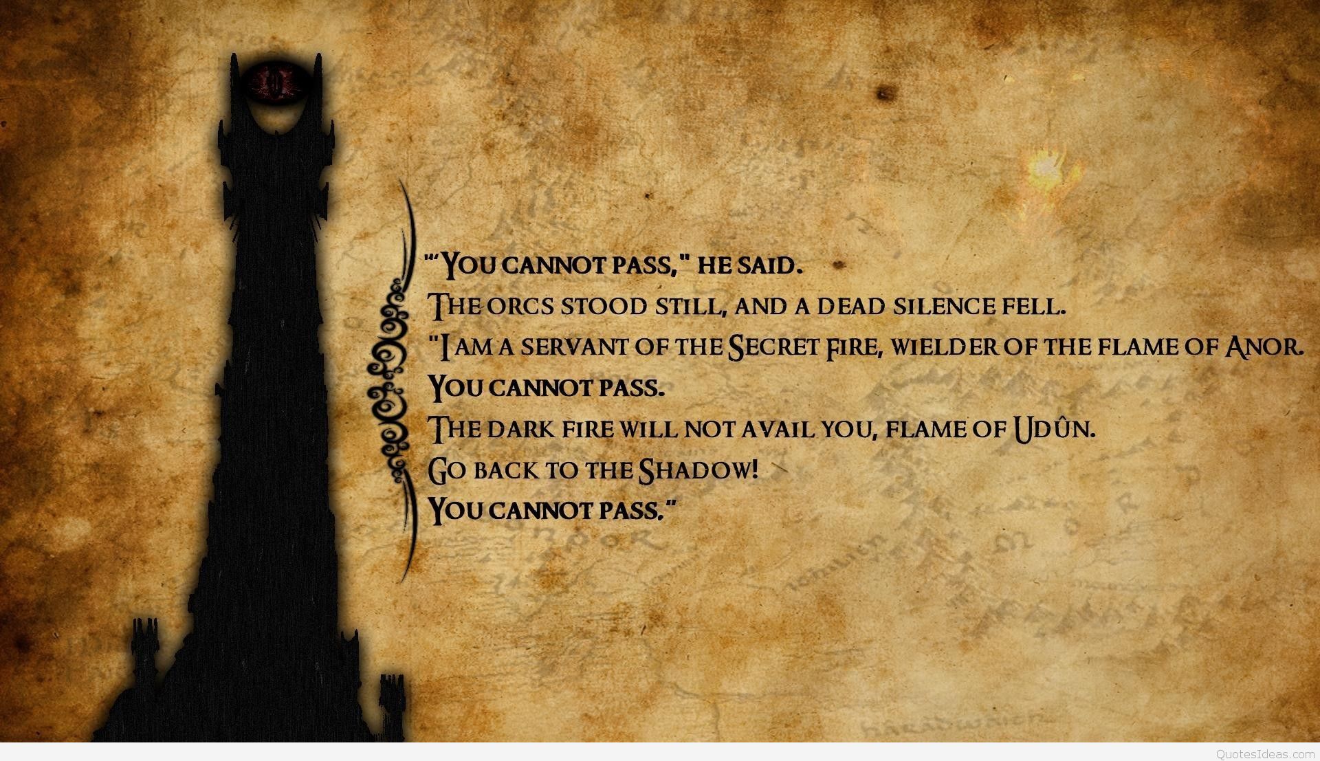 Top quotes from Lord of the rings with images & wallpapers