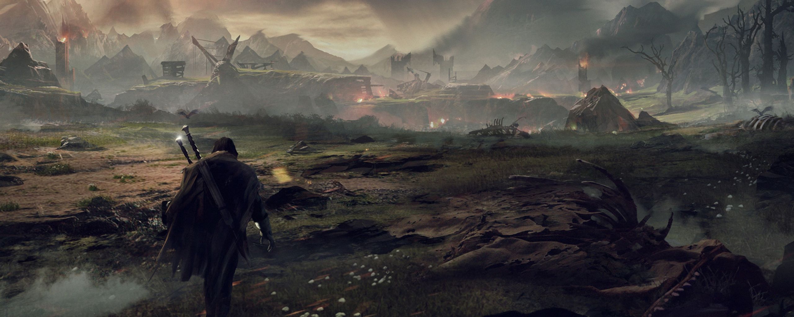 Download Wallpaper 2560x1024 Middle-earth shadow of mordor, The ...