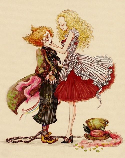 Alice, cute, friendship, love, mad hatter, powerful, wallpaper