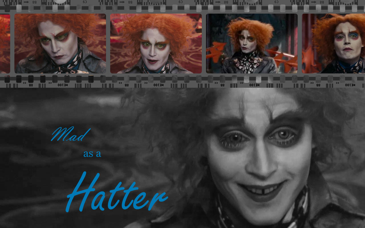 Mad Hatter Wallpaper - Mad as a Hatter Filmstrip - Alice in ...