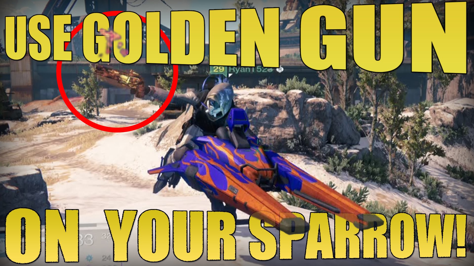 Destiny - Use Golden Gun while driving Your Sparrow! - YouTube