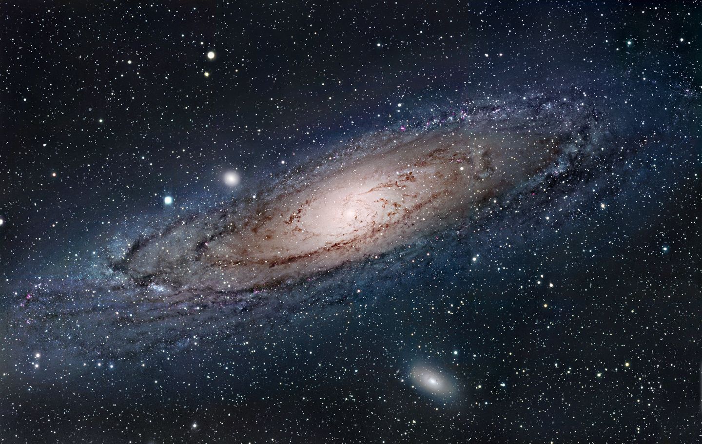 Milky Way Galaxy and the Andromeda Galaxy - wallpaper.