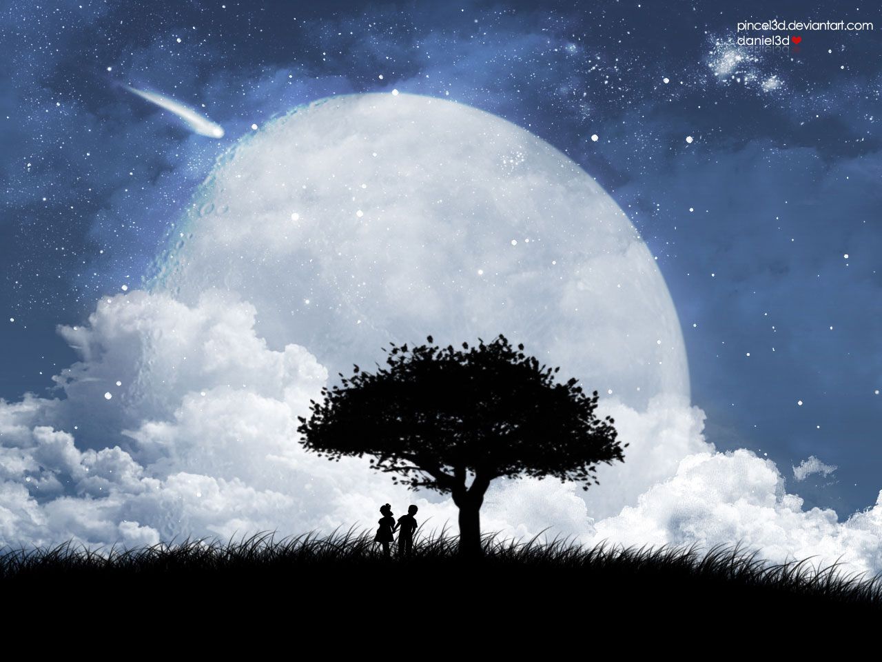 Love on the moon Wallpapers HD Backgrounds
