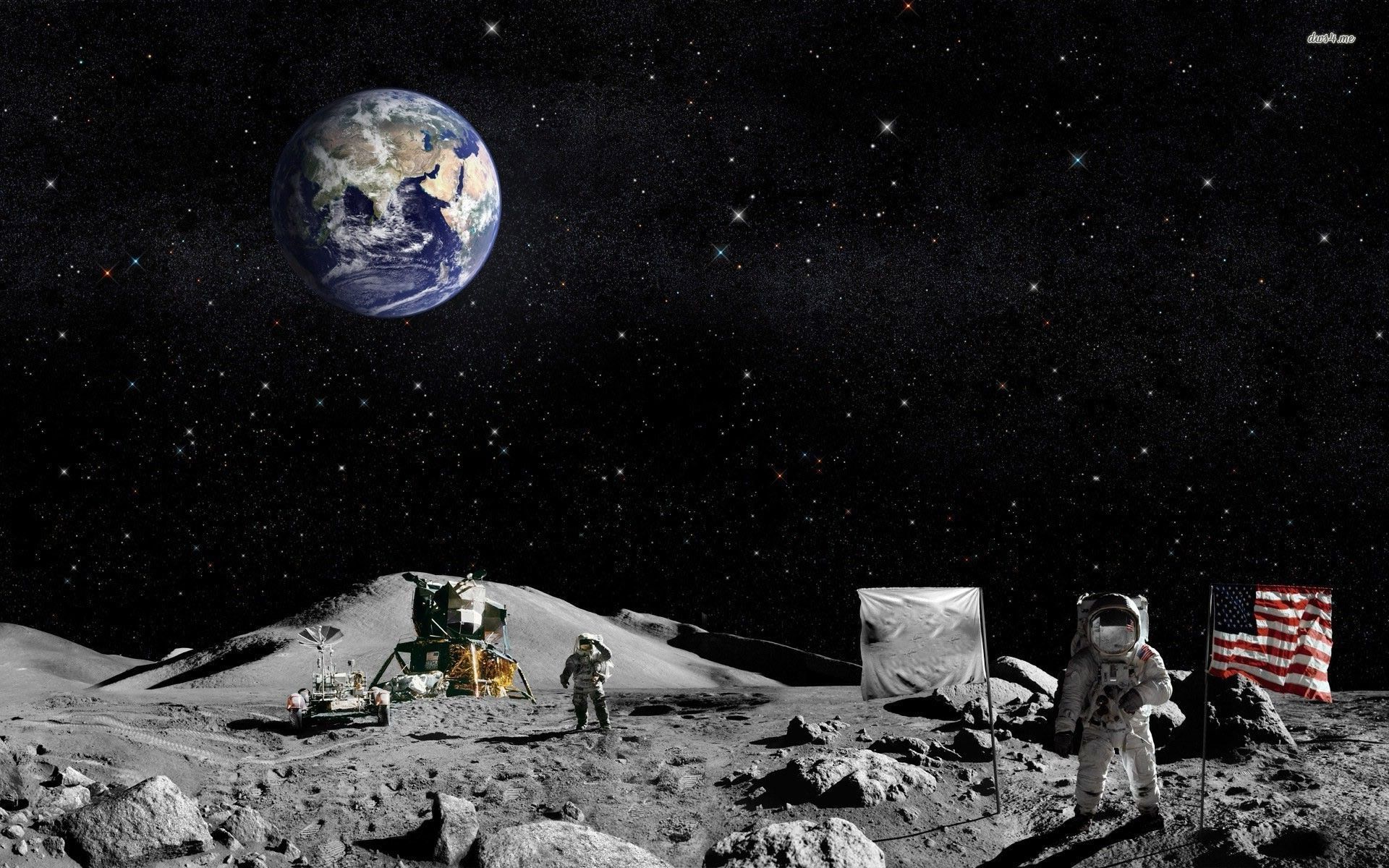 Astronaut On The Moon Wallpaper - Pics about space
