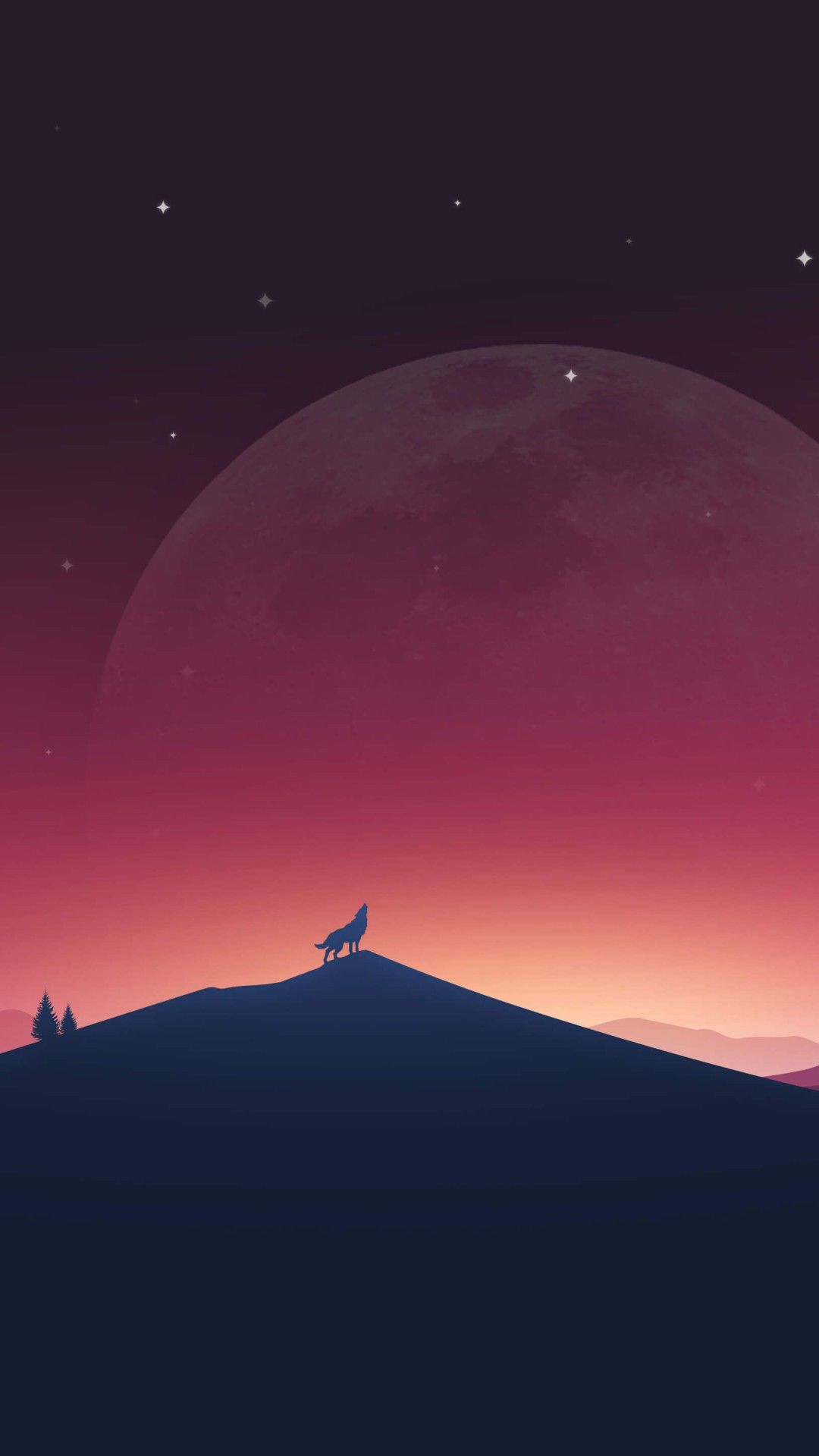 Download Wolf Howling At The Moon HD wallpaper for Xperia Z2 ...