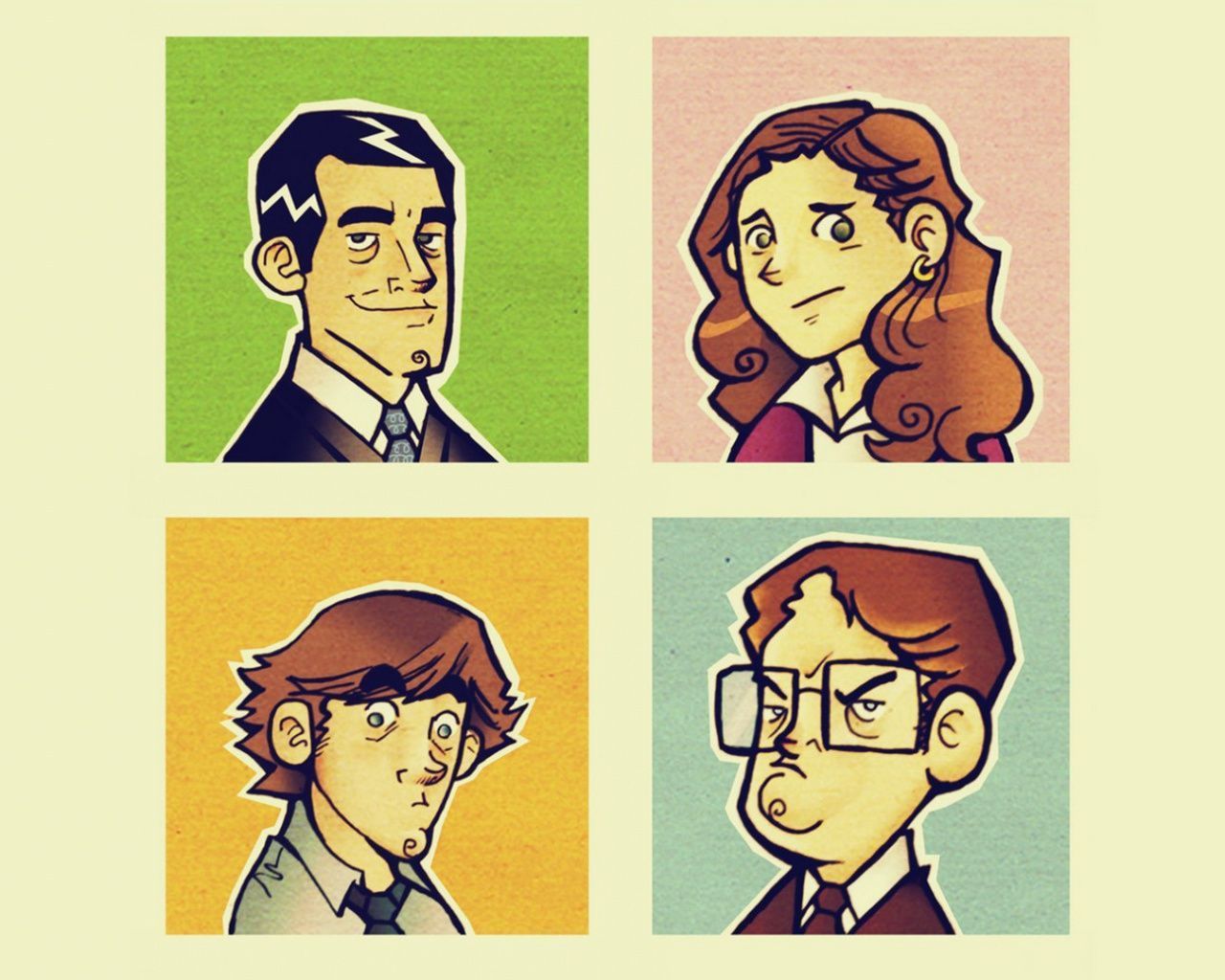 1280x1024 The Office Illustrations desktop PC and Mac wallpaper