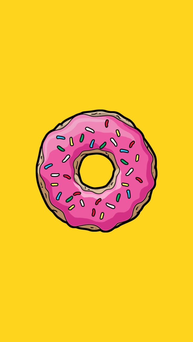 The Simpsons Doughnut iPhone 5 Wallpaper 640x1136