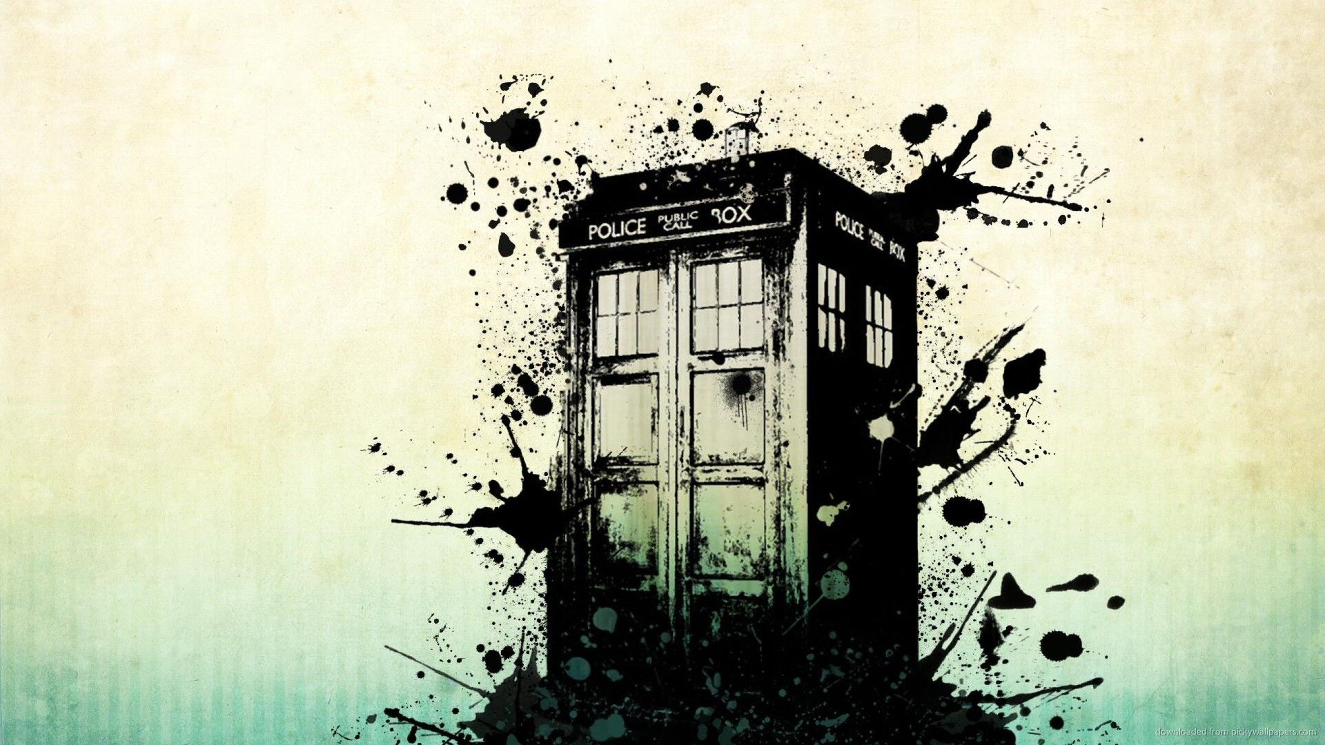 Download 1920x1080 TARDIS Ink Wallpaper