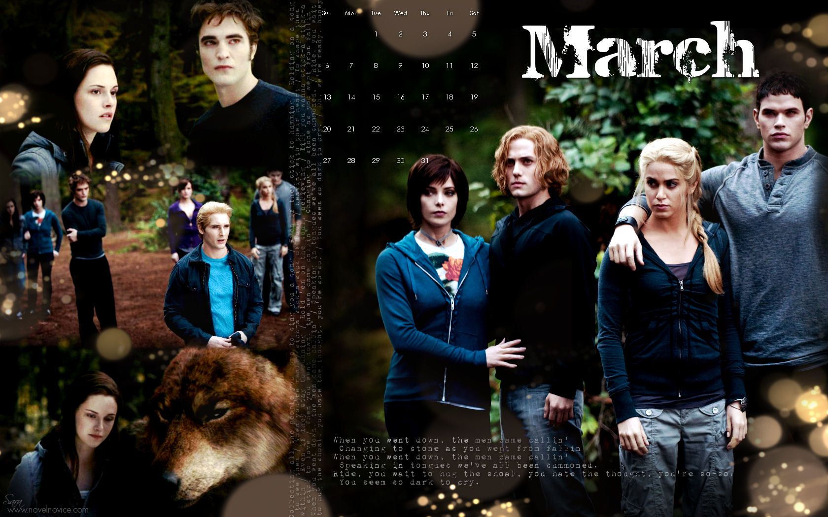 The Twilight Saga 2011 Desktop Wallpaper Calendars - Twilight ...