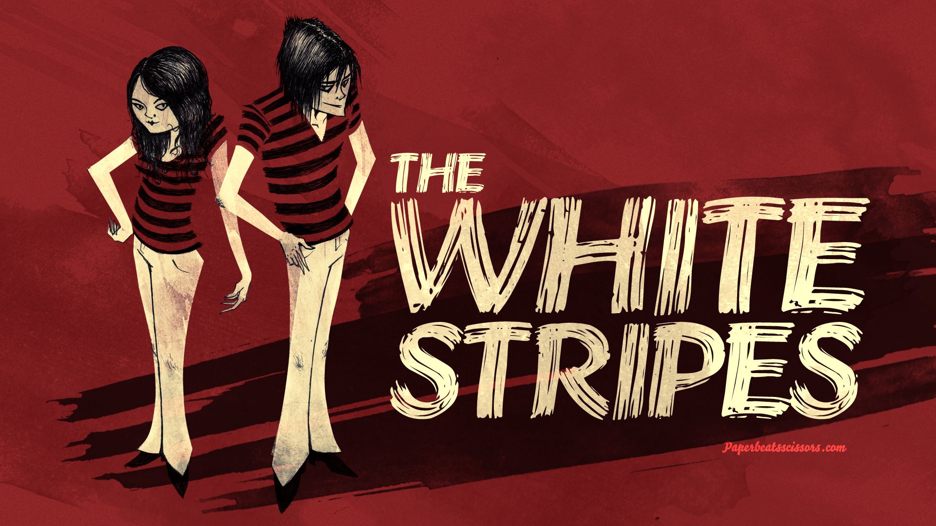 The White Stripes Red Drawing wallpaper | 1920x1080 | 69678 ...