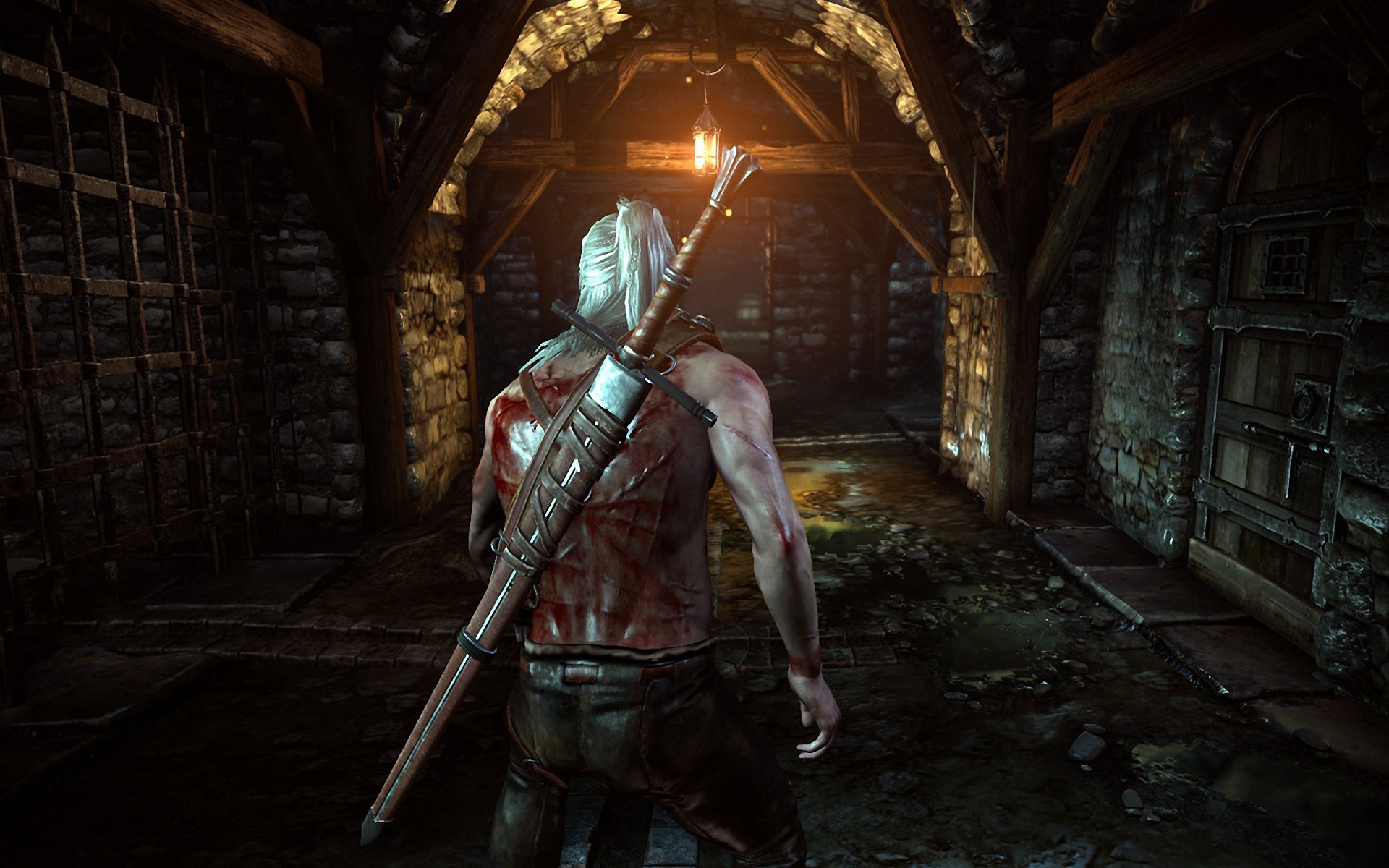The Witcher 2 tunnel lamp 1920x1200 Wallpapers, 1920x1200 ...