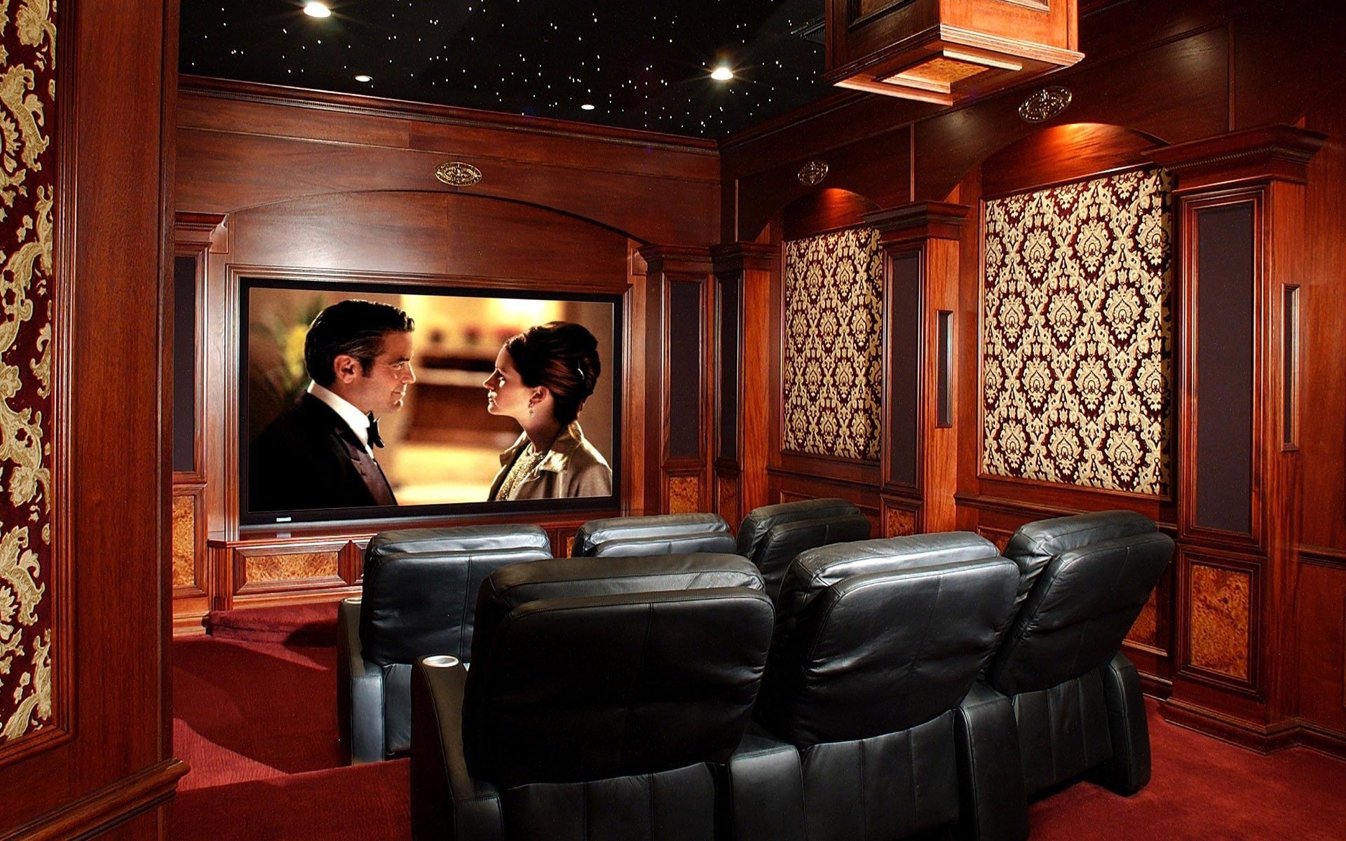 Gallery for - home theatre wallpaper