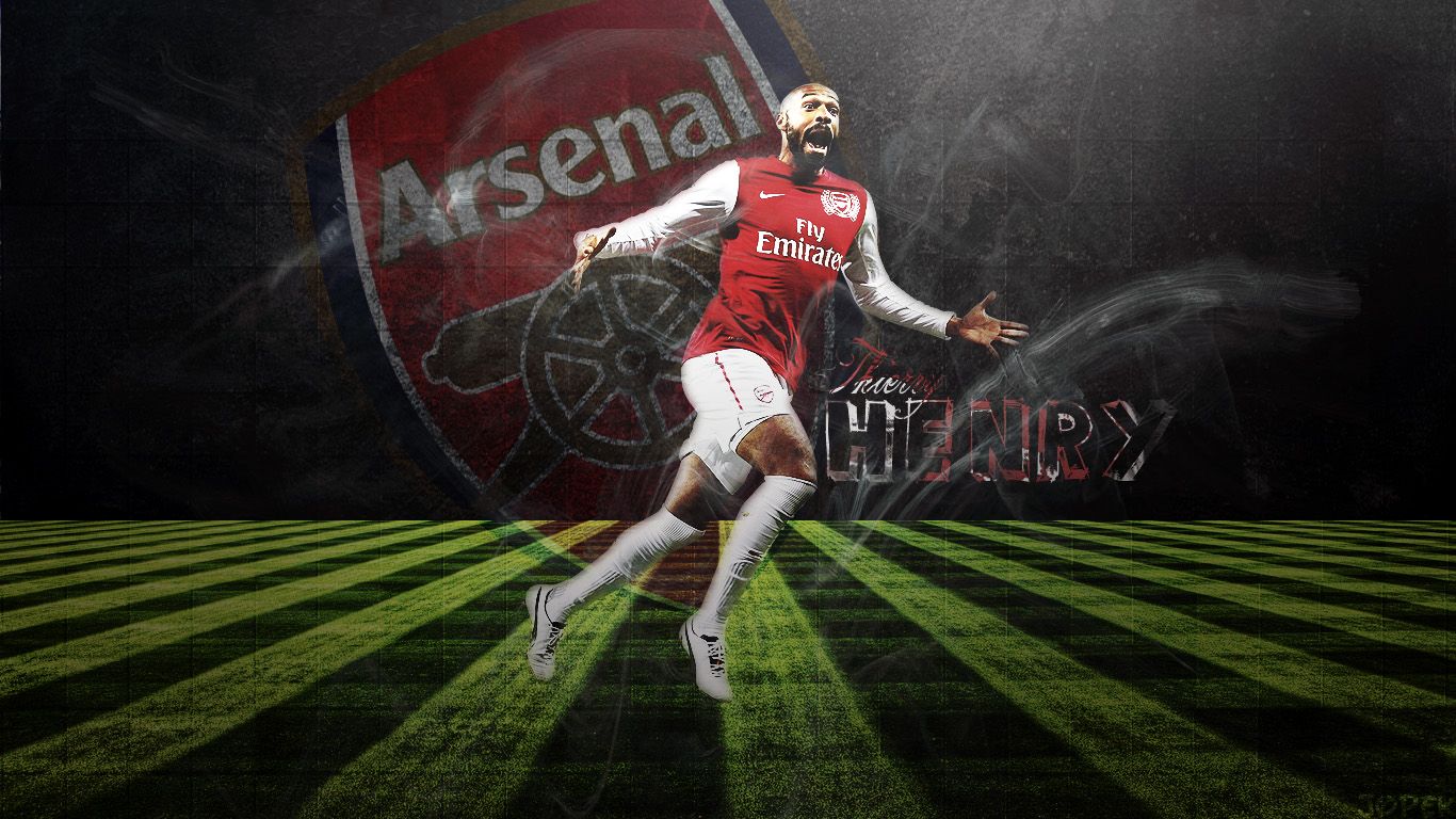 Thierry Henry Arsenal 1366x768 Wallpaper