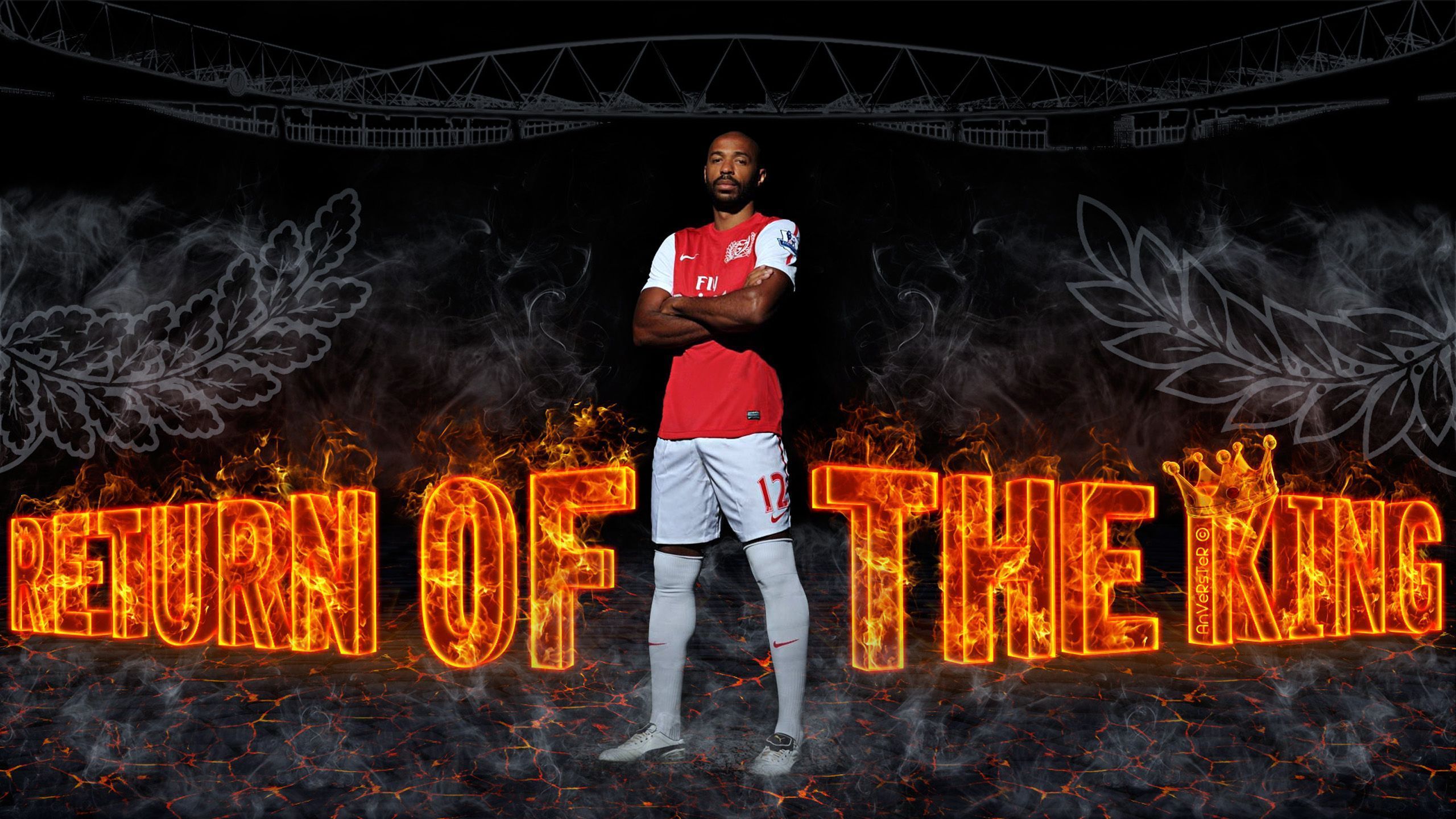 Thierry Henry Return Of The King, arsenal, bulls, red, 2560x1440