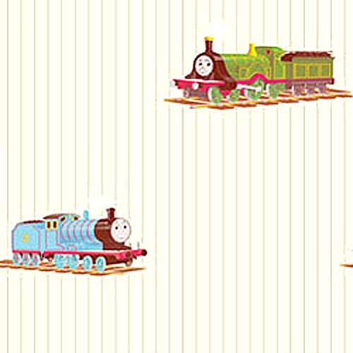 Thomas the Train and Friends Pinstripe Wallpaper - Contemporary