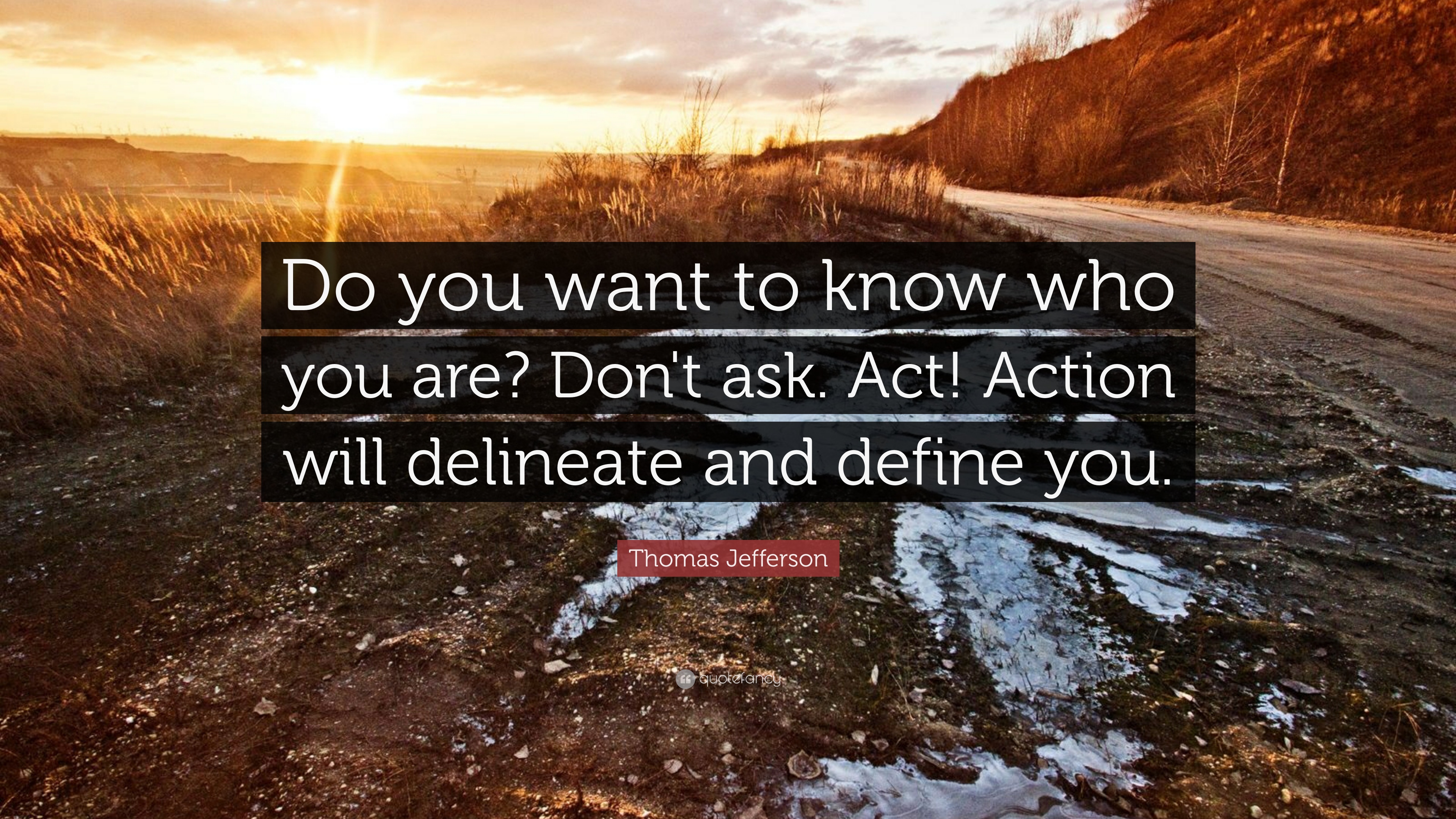 Thomas Jefferson Quote: “Do you want to know who you are? Don't ...